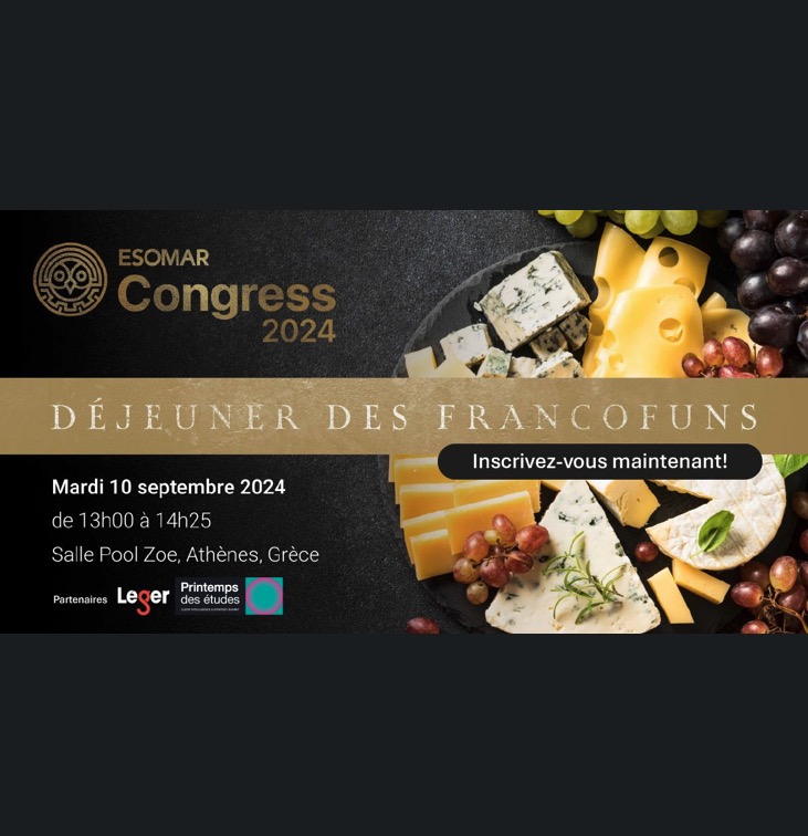 Le déjeuner des Francophones au Congrès Esomar d'Athènes