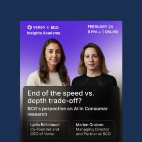 VERSO INSIGHTS ACADEMY: BCG’S PERSPECTIVE ON AI IN CONSUMER RESEARCH
