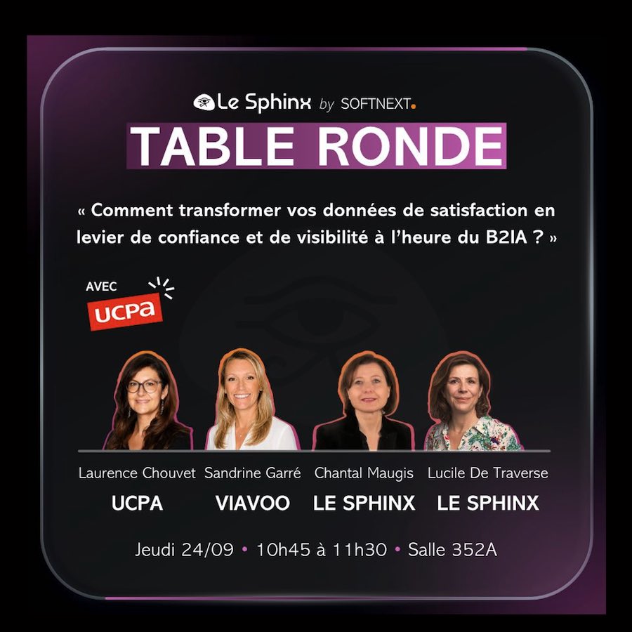 Sphinx – PDE 2026 Table Ronde 2 Table Ronde Le Sphinx, à l'ère du B2IA